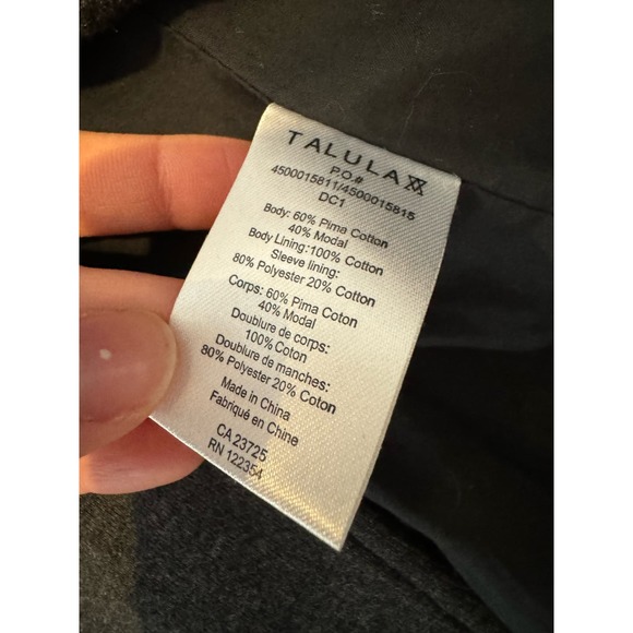 Talula via Aritzia womens blazer Pima cotton performance material 0 - Picture 8 of 12